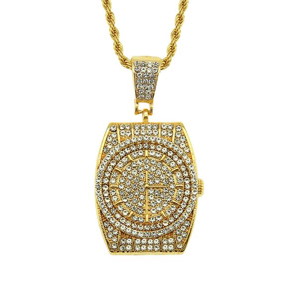 2020 designer necklace european and american explosion models hip-hop jewelry pendant necklace pendant men's diamond bracelet three-dim, Black